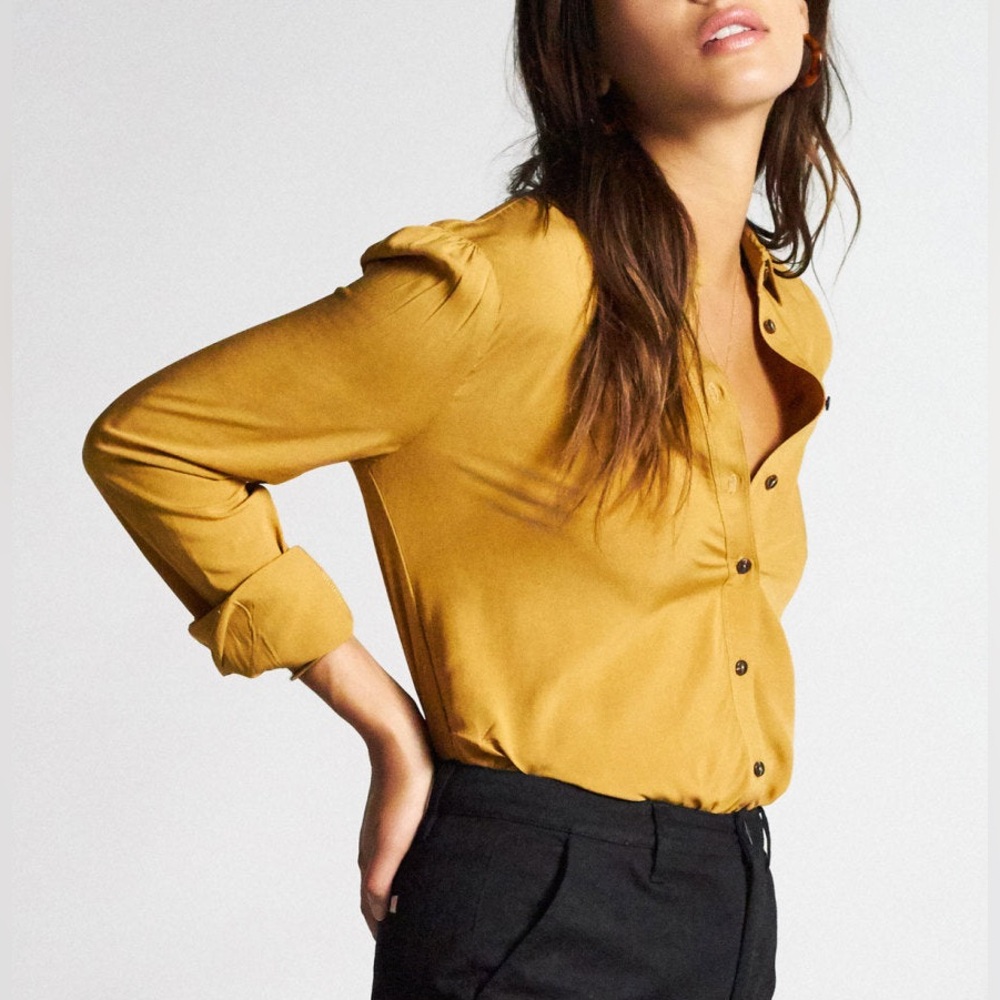 Brixton Kate Long Sleeve Woven Blouse Size XLarge